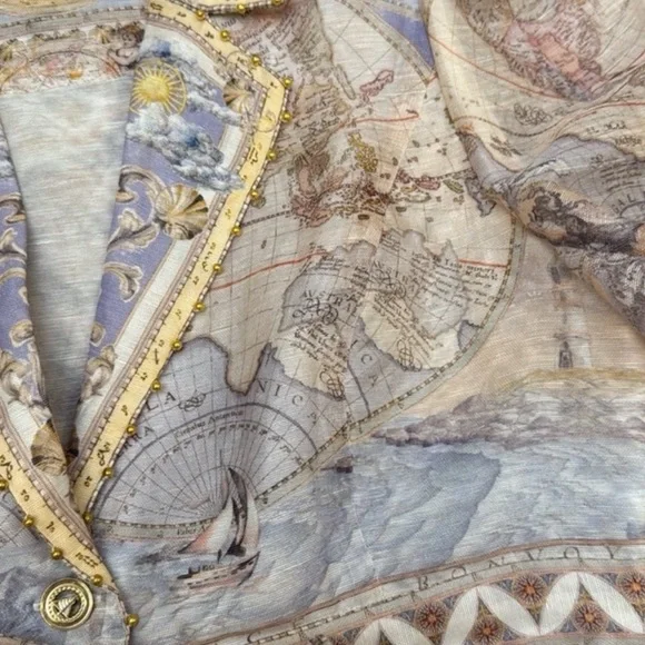 Zimmermann - High Tide printed cropped shirt - Picture 7 of 8